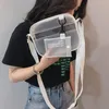 ショルダーバッグ女性PVCジェリー透明ミニバッグガールジッパーメッセンジャーハンドバッグ