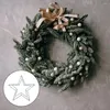 Dekorativa blommor Pentagram Garland Wreath Frame For Christmas Diy Festival Accessory Metal Iron Ring Star Design Hoops Decor