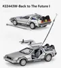 WELLY 1 24 Druckguss-Legierungsmodellauto DMC-12 Delorean Zurück in die Zukunft Zeitmaschine Metallspielzeugauto für Kinderspielzeuggeschenkkollektion 240228