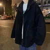 Мужские куртки Мужская вельветовая верхняя одежда Винтаж со шляпой Зимняя мода Harajuku Свободная повседневная однотонная простая одежда Прибытие Уличная одежда