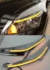 1 Pair For Honda Accord 2011 2012 2013 2014 Car Headlight Eyebrow Decoration Yellow Turn Signal DRL LED Daytime Running Light2930521