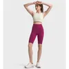 Damesleggings Geen lastige draad Anti-krulrand Hoge taille Abdominale aanscherping Heuplifting Yoga broek Elastisch Tweedelig Voor Dames