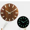 Настенные часы с цифровым номером 3d Luminous Silent Simple Quartz Hanging Clocks Wood Minimalist Watch Home Decor Glow Dark 12 Inch Y2001273p