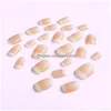 False Nails French Gradient Nude Color Pink White Matching Manicure Drop Delivery Dhlgk