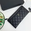 Kadın Çantalar Lüks Zarf Tasarımcı Çantalar Debriyaj Paketi Caviyan Cüzdan Moda Kart Tutucu Deri Fermuar El çantası Anahtar Koşusu Yüksek Kalite Deri Kutu