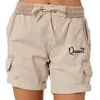 Kvinnors shorts Summer tryckt last Casual Drawstring Elastic midja Aktivt arbete Vandring Utomhus Cool Beach