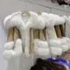 2023 Haining Inverno Donna Coreana Vera Volpe con Peluche Moda Cappotto di Pelliccia di Alta Qualità 8316