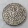 1907 German States Baden 2 Mark Silver Copy Coin mässing Craft Ornaments Replica Coins Home Decoration Accessories2216