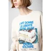 Kadınlar Zadig Voltaire Hoodies Sweatshirts Shenzhen Nanyou High End ZV YENİ MEKTUP BASKI BASKI STYRE GOTTRICTING Uzun Kollu Sweater