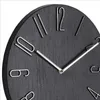 Horloges murales 2X horloge simple 12 pouces salon maison montre mode chambre horloge-noir