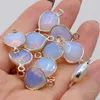 Charms Natural Stone Gem Opal Pendant Connector Loose Beads Handmade Crafts DIY Necklace Bracelet Jewelry Accessories Gift Making