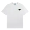 дизайнерская футболка белая футболка мужские и женские футболки 100% хлопок брендовая грудь с инкрустацией треугольником летняя высококачественная модная роскошная трендовая рубашка Джокер