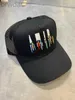 Czapki kulkowe haftowane farba kroplowa rdzeni czapka designerka płócienna baseball czapki kulki czapki literowe kulki letnie sun hat Trucker Trend Street Caps LDD0311