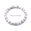 Z koraliki 8 mm naturalny kamień ręcznie robione pasma koralikowe kryształowe urok bransoletki elastyczna biżuteria dla kobiet miłośnika upuszczenia biżuterii dostarczania br dhrfq