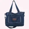 Tasche Jean Umhängetasche Mode Denim Beutel Große Kapazität Multifunktionale Retro Vielseitige Satchel