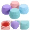 Garrafas de armazenamento 4 Pcs Caixa de embalagem Creami Pequeno Jar Recipientes de viagem para cremes Lip Size Sílica Gel Frascos Maquiagem