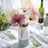 Fleurs décoratives Gerbera artificielles en soie, décoration de mariage, fausse marguerite chrysanthème, fête maison, lot de 3 ou 6 pièces de 23cm