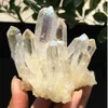 200g Rare beautiful white flame aura quartz crystal cluster specimen T2001171867