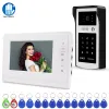 Dildos Home Wired Video Intercom System Rfid Password Video Door Phone 7'' Color Screen Monitor Outdoor Camera Night Vision 100 Meters