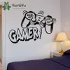 Autocollant Mural jeux vidéo BoysGamer, Joysticks de jeu, décoration de maison, Art Mural, décor de chambre de garçons adolescents, autocollant Mural NY-92270N