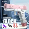 Pistoolspeelgoed Volautomatisch waterpistool Zomerspeelgoed Elektrisch Glock-pistool Schieten Waternevelspellen Hogedrukstrandspeelgoed voor kinderen, volwassenen L240311