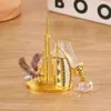 60x 10ml oriente médio vintage ouro vela estilo hotel garrafa de perfume de vidro vazio com metal liga de zinco poderosa águia decorativa