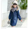 2018 New Arrival Pydownlake Big Teens Girls Denim Outerwear Children Winter Hooded Coats Kids Warm Jeans Jacket Thick Lon4071939