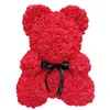 Fleurs décoratives 1 pièces artificielle 40 cm ours en peluche petite amie anniversaire noël saint valentin cadeau présent pour fête de mariage