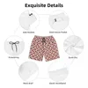 Men's Shorts Summer Board Male Watercolor Fruit Print Sportswear Pretty Red Cherry Beach Short Pants Breathable Swimming Trunks