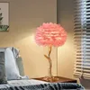 Stehlampen Feder Tischlampe Schlafzimmer Nachttisch Nordic Licht Luxus Ins Mädchen gemütlich und romantisch kreative Dekoration Wohnzimmer Lam