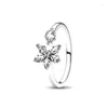 Pierścienie klastrowe Fit Oryginalne luksusowy prawdziwy 925 Srebrny autentyczny pierścień na patelnię dla kobiet wysokiej jakości para biżuterii ślubnej mody mody
