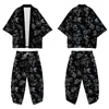 Etniska kläder 3D Constellation Kvinnliga män Asiatiska kläder kimono cardigan skjorta japanska yukata haori traditionella byxor set