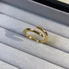 Anelli d'amore Tifor donna Fannie anello con diamanti anello di design per unghie gioielli moda classica fascia in acciaio al titanio oro argento rosa colore Taglia 5-10 sjvb8