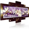 Moderna abstrakta blommor heminredning magnolia blommor dekorativ oljemålning på duk väggkonst bild för levande rumno ram231w