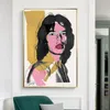 Retro andy warhol poster pintura em tela mick jagger retrato cartazes e impressões fotos de parede para sala estar decoração casa2377