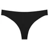 Women's Panties Poblador Sexy Silk Underwear Seamless Sport Thongs Low Waist Solid Color Female G-String Comfort Woman Intimates