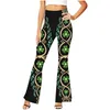 Damesbroeken Capri 2024 Mode St. Patricks Day Gedrukt Flare Hoge taille Wijde pijpen Rekbaar Casual Drop Delivery Kleding Kleding Ot3Wo