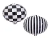 18 inch Black and White Checkered Striped Aluminum Balloon Wedding Decoration Birthday Bar KTV Layout Foil Balloons Whole9105591