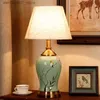 램프 음영 새로운 중국 스타일 세라믹 테이블 램프 클래식 가정용 침실 램프 거실 침실 연구실 침대 옆 램프 L240311