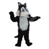 Costume de mascotte de loup noir pour adulte, déguisement de fête d'anniversaire à thème animé, tenue de personnage d'halloween, nouvelle collection 2024