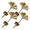 Candelabros 4pcs Metal Colgante de pared Soporte de aplique Forma de hoja Soporte de luz de té montado