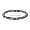 Bracelets de charme brins de pierre naturelle en bois perlé élastique pour femmes hommes amoureux bijoux d'été faits à la main livraison directe Dh9Dr