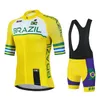 2024 Brasilien cykeltröja set 19d cykel shorts satser ropa ciclismo mens sommar snabb torr cykling maillot bottenkläder