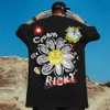 Homens camisetas 3d Daisy Print Mens T-shirt Nova Tendência T-shirt de Manga Curta para Homens Verão Casual Tees Oversized Street Hip-Hop Man Roupas Tops