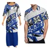 Robes décontractées Robe Pletasi respirante de haute qualité et chemise Aloha pour hommes, costume de couple à motifs de conception polynésienne