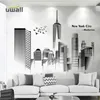 PVC Nortic City Wall Stickers Home Decor Living Room Bedroom Background Wall Decoration Self Adhesive Room Decor Sticker 2109292562