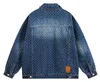 デニムデザイナージャケットデニムメンズジーンズシングルブレスト不規則な印刷ファッショナブルなヒップホップストリートジャケット