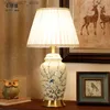 Nieuwe Chinese Stijl Keramische Tafellamp Voor Woonkamer Slaapkamer Bedlampje Handgeschilderde Retro Chinese Stijl Villa Decoratieve Lamp L240311