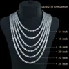 Custom Real 10k 14k 18k Solid Gold Chain 3mm 4mm 5mm 6.5mm Moissanite Lab Natural Diamond Tennis Link Bracelet Necklaces