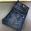 Jeans da uomo Linea Rossa Raw New Stretch cinque tasche in velluto denim Triangolo Logo jeans vintage Designer Jean Eanbaggy Uomo Pantaloni classici da uomo Pantaloni da gioventù Jeans